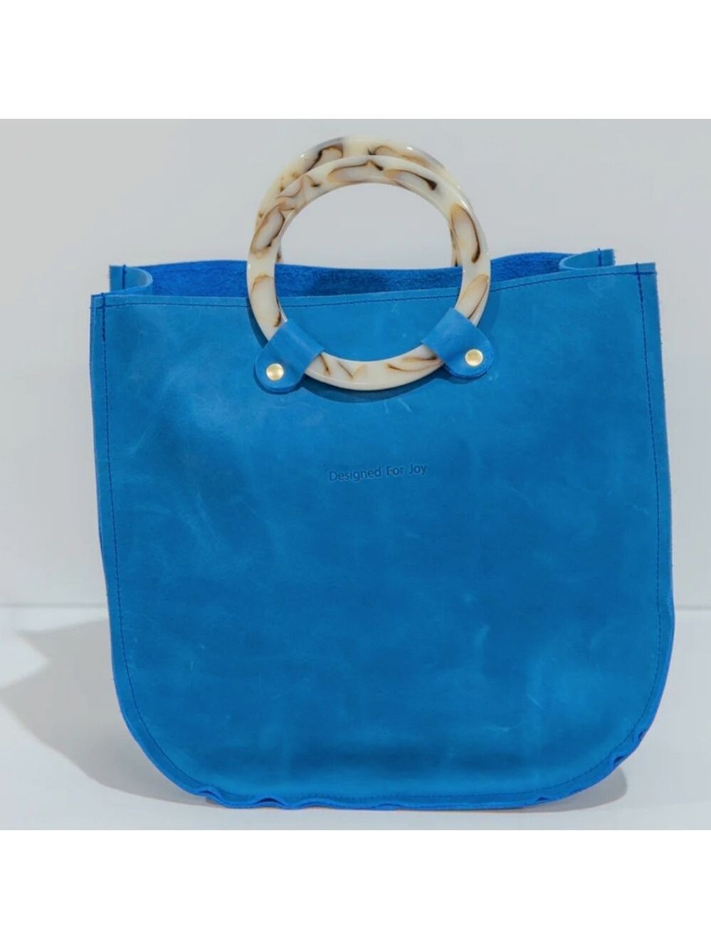 Joy Louise | Leather Top Handle Tote Bag | Handcrafted Large